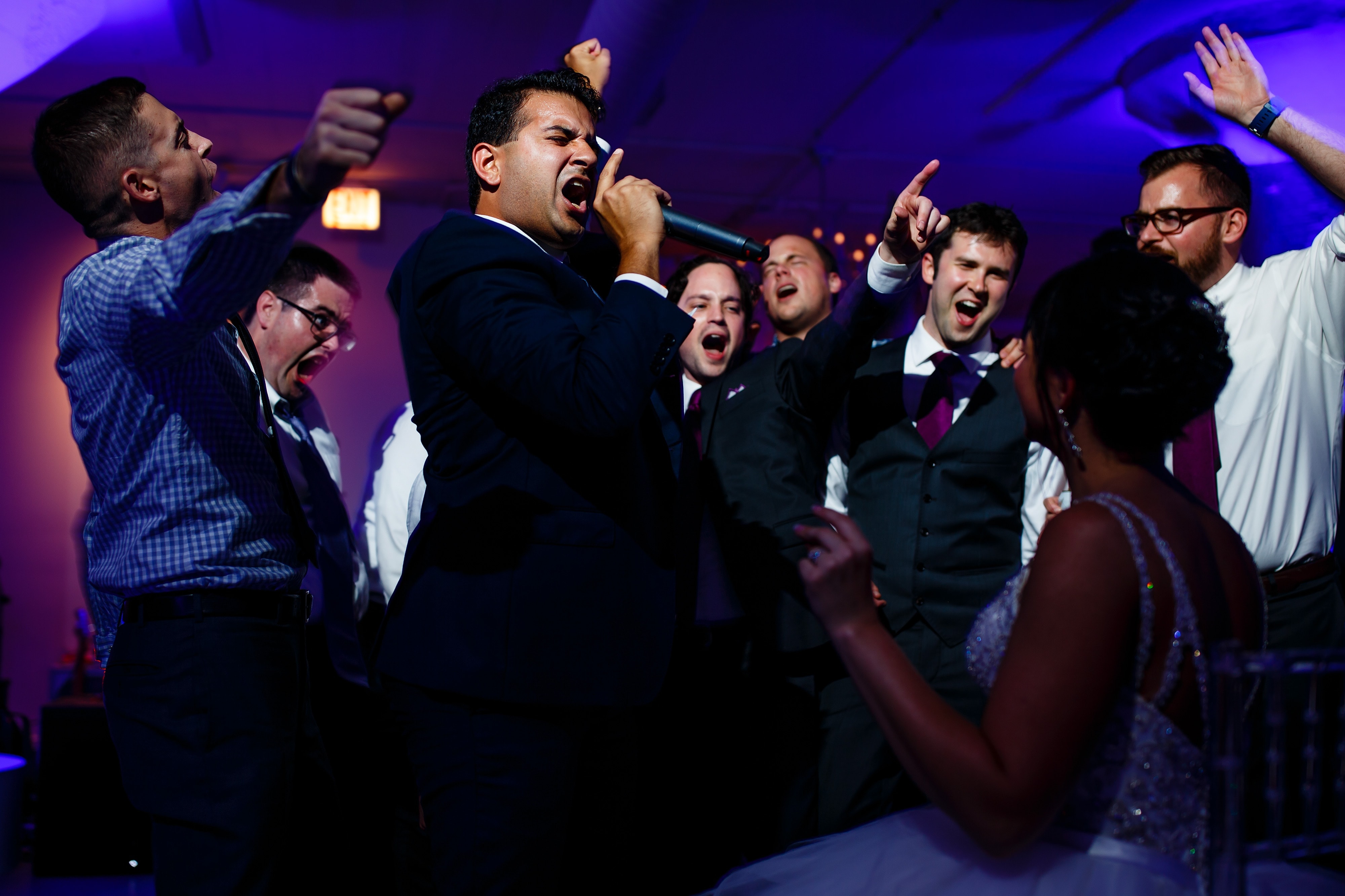 Guests dance during a wedding at Room 1520