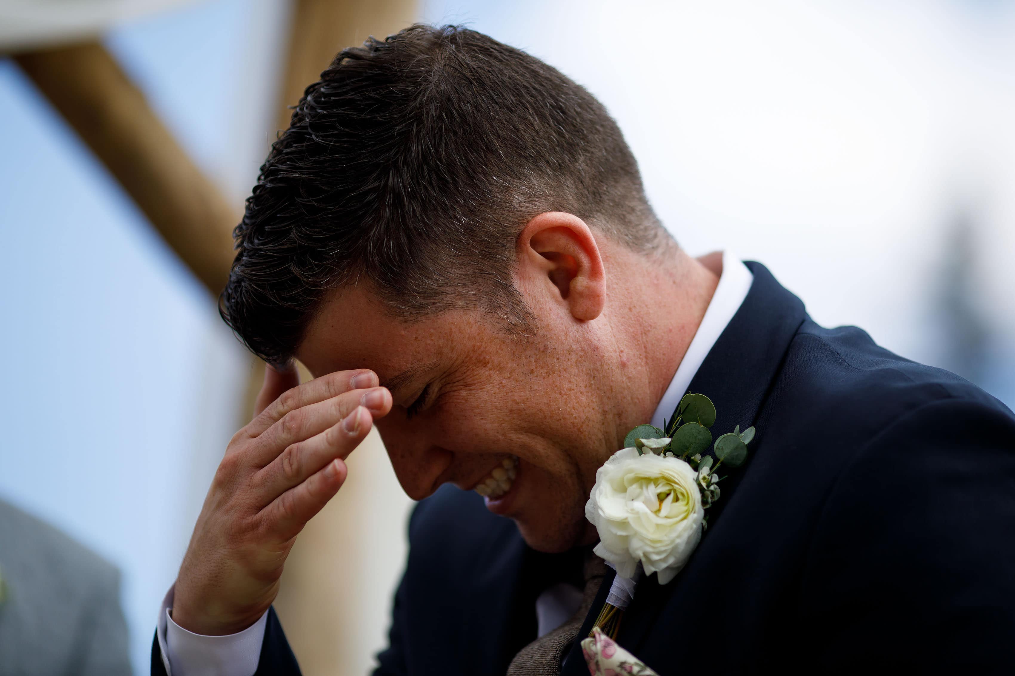 Matt reacts during the ceremony